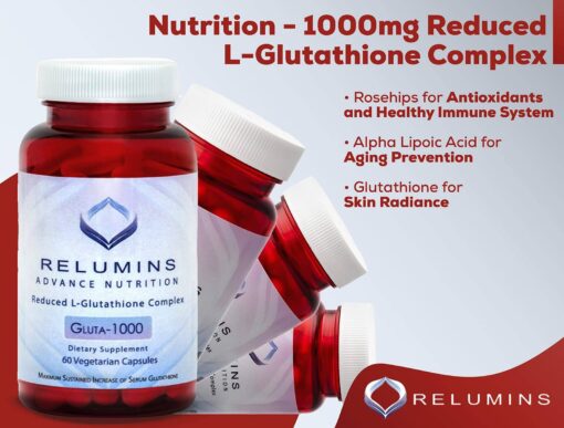 Relumins Advanced Nutrition Gluta 1000 Price In Pakistan | 60 Veggie Capsules - Image 3