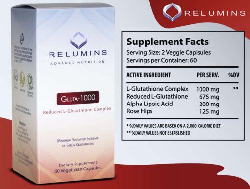 Relumins Advanced Nutrition Gluta 1000 Price In Pakistan | 60 Veggie Capsules